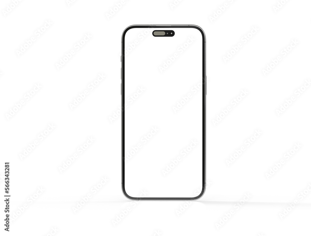 3d smartphone with blank screen isolated 3d smartphone with blank screen isolated