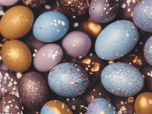 High-Resolution Image of Colorful Easter Eggs Background, Perfect for Adding a Festive Touch to any Design Project