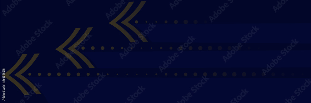 Obraz premium Navy blue abstract background with halftone golden lines delicate pattern. Small light spot box. Curve line, cosmic galaxy space. Festive BG for social media, birthday party invitation.