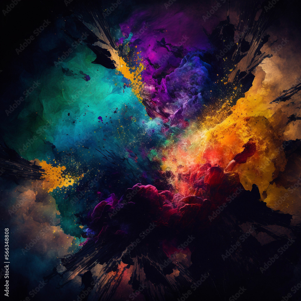 Color Explosion Background. generative ai