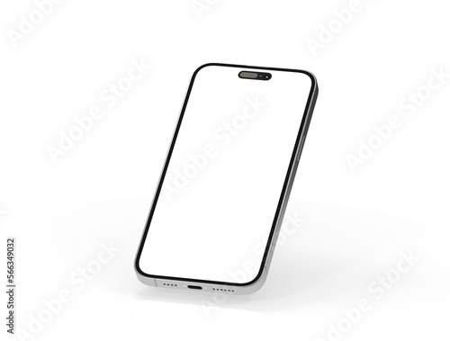 3d render illustration hand holding the white smartphone