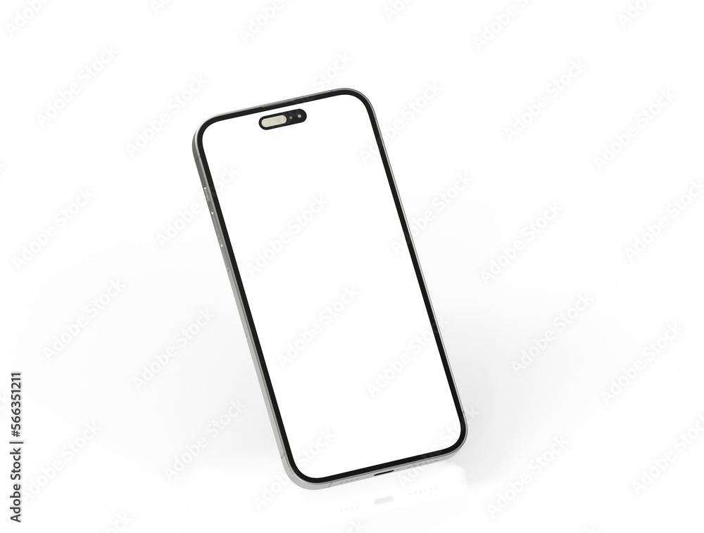 smartphone With Blank Screen in 3d smartphone With Blank Screen in 3d