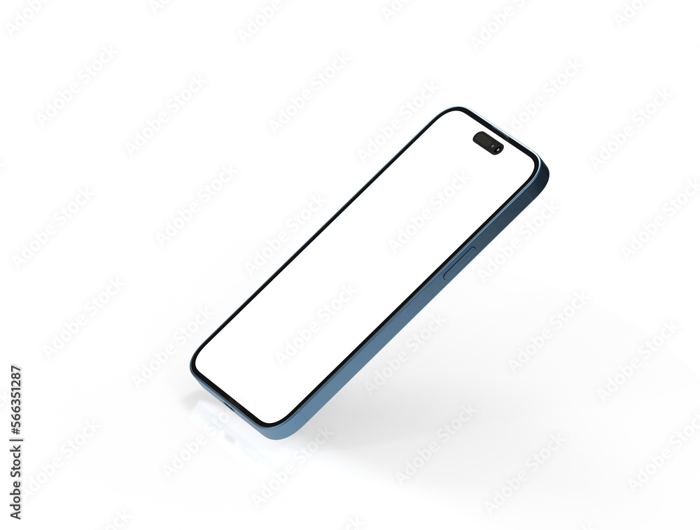 smartphone With Blank Screen in 3d smartphone With Blank Screen in 3d