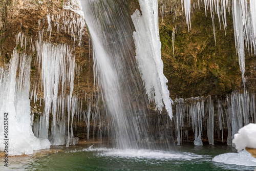 Hinang - Wasserfall - Eis - Winter - Allg  u - Schnee