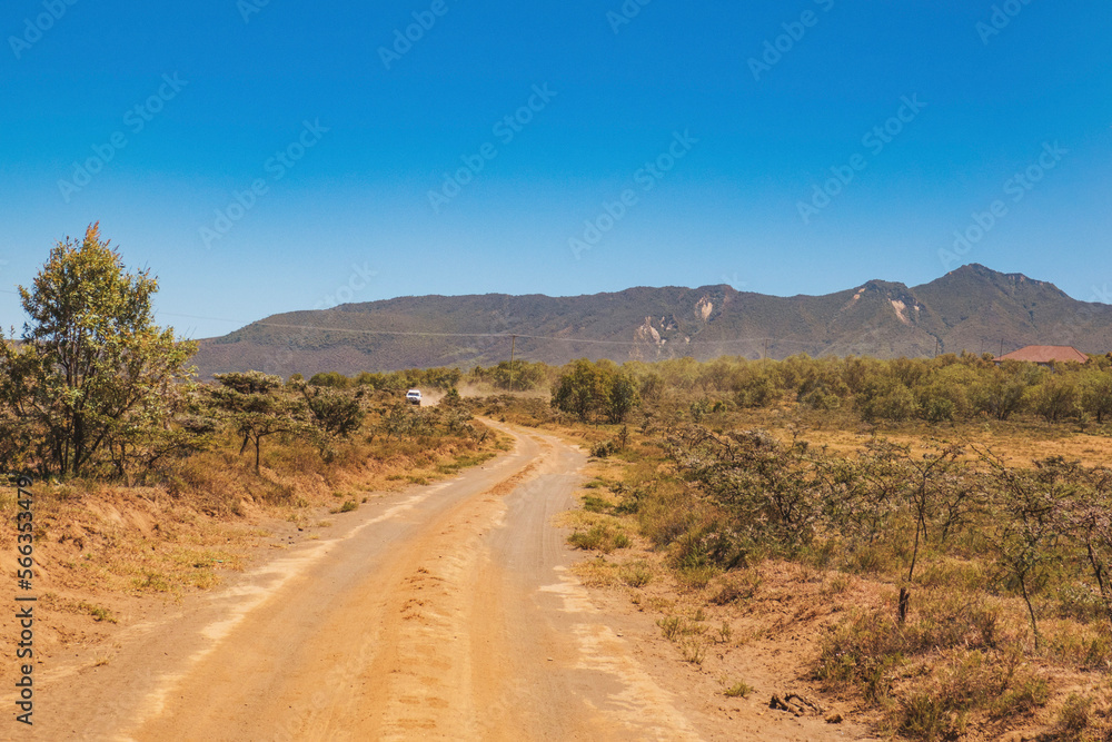 Scenic view of Mount Longonot in Naivasha, Rift Valley, Kenya