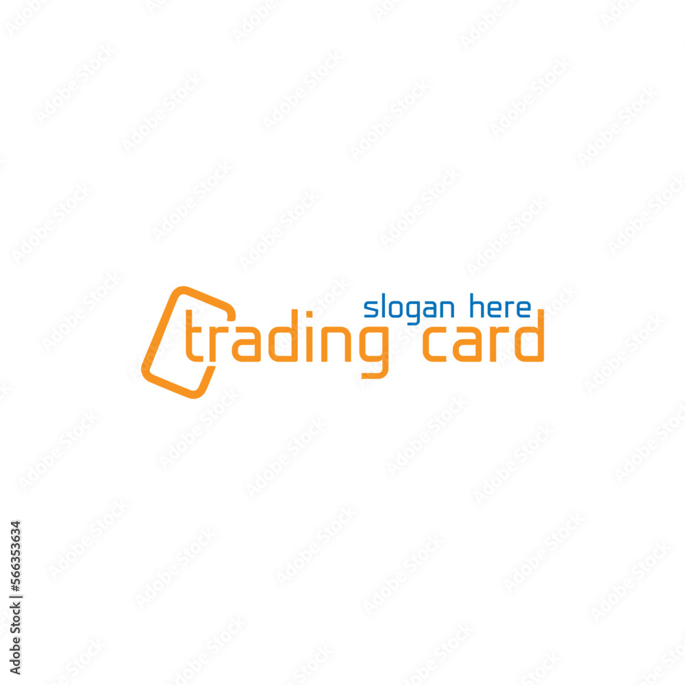 trading card logo design vector Stock Vector Adobe Stock