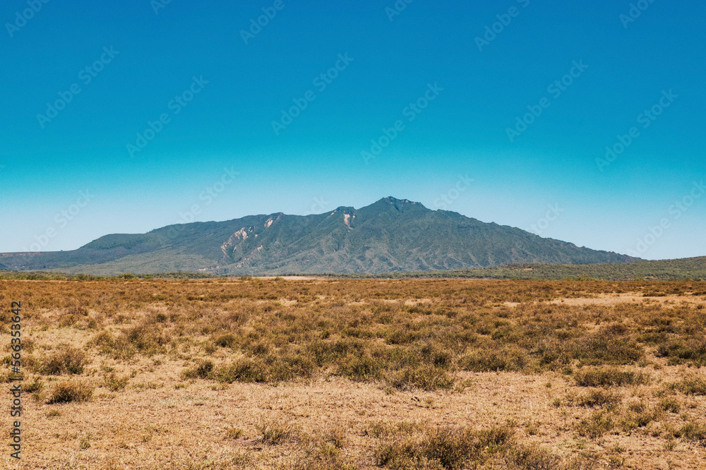 Scenic view of Mount Longonot in Naivasha, Rift Valley, Kenya