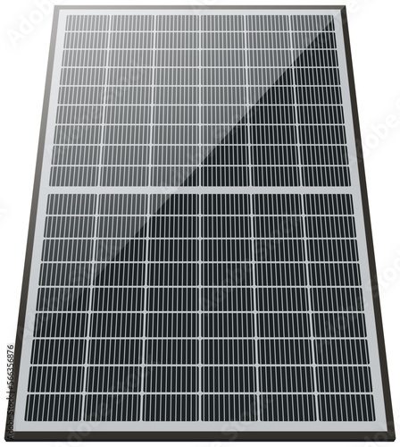 angle view solar panel vector