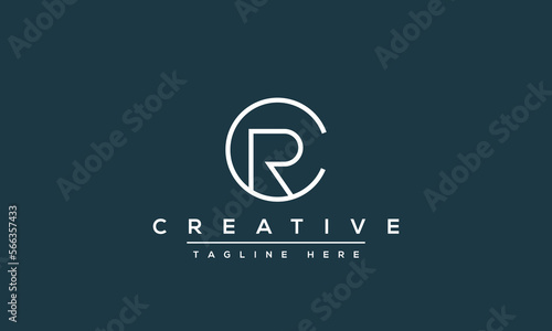 CR letter logo design vector. CR monogram illustration symbol.