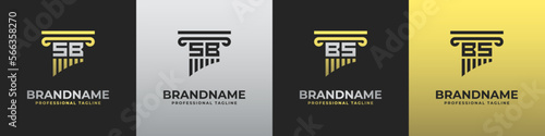 Letter BS or SB Lawyer Logo, suitable for any business related to lawyer with BS or SB initials.