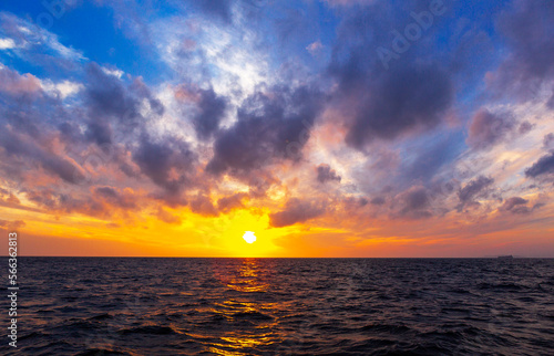 Sea sunset panorama