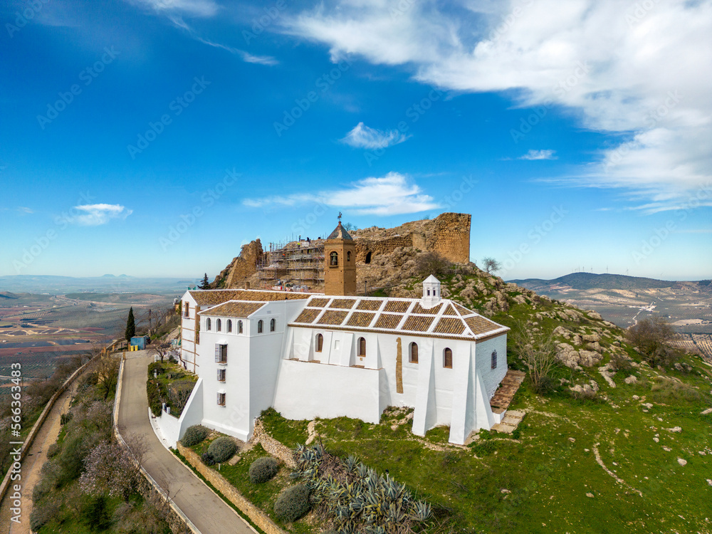 Obraz premium Vista del castillo de Archidona en la provincia de Málaga, España
