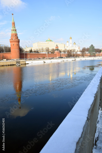 Obraz na płótnie Moscow Kremlin architecture in winter w salonie