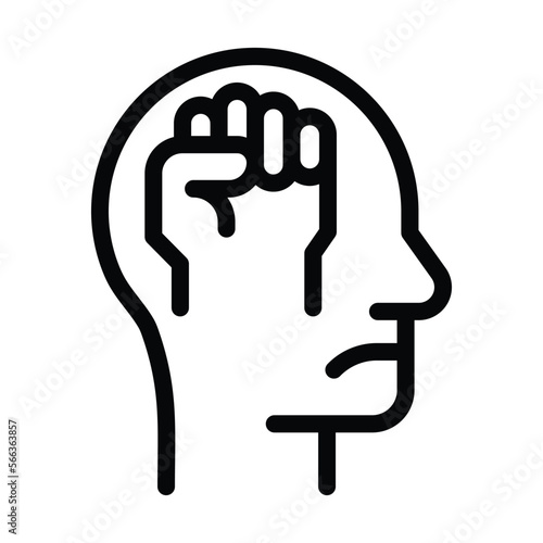 obsession line icon illustration vector graphic