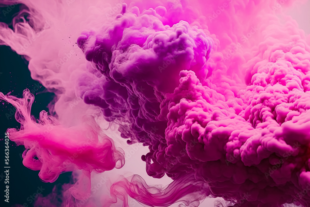 Fototapeta premium Aesthetic pink smoke background. Generative AI