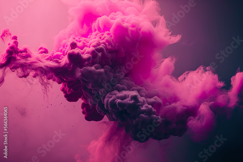 Aesthetic pink smoke background. Generative AI