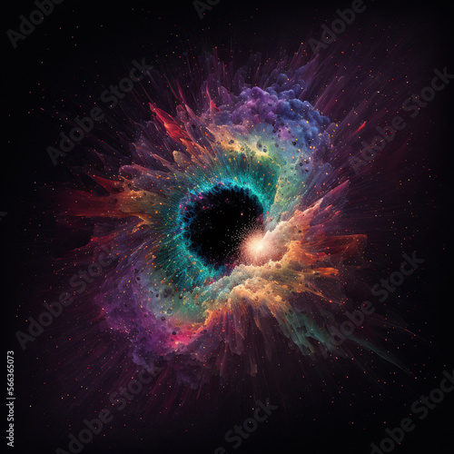 abstraction planet space black hole bright color