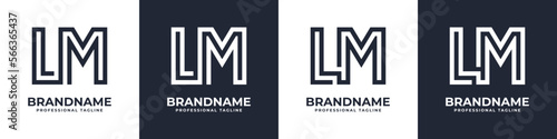 Simple LM Monogram Logo, suitable for any business with LM or ML initial.