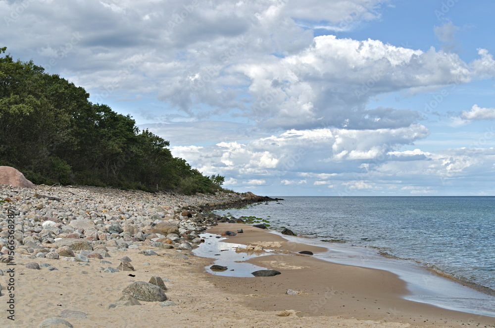 Beautiful beach at the Baltic Sea in Sweden