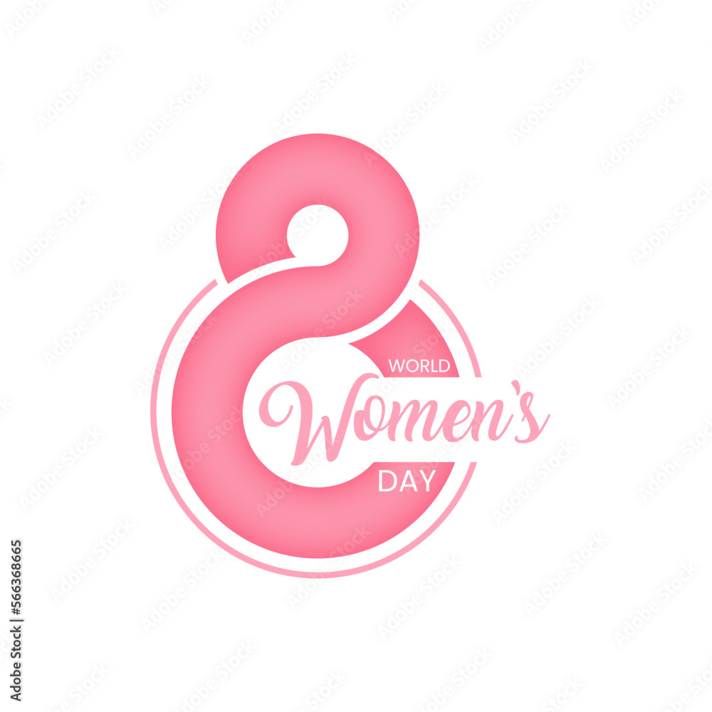 World women's day pink modern design World women's day pink modern design