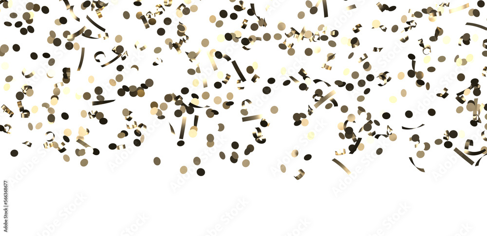 Glittering confetti on a transparent background. Holiday, birthday and Christmas decoration Glittering confetti on a transparent background. Holiday, birthday and Christmas decoration