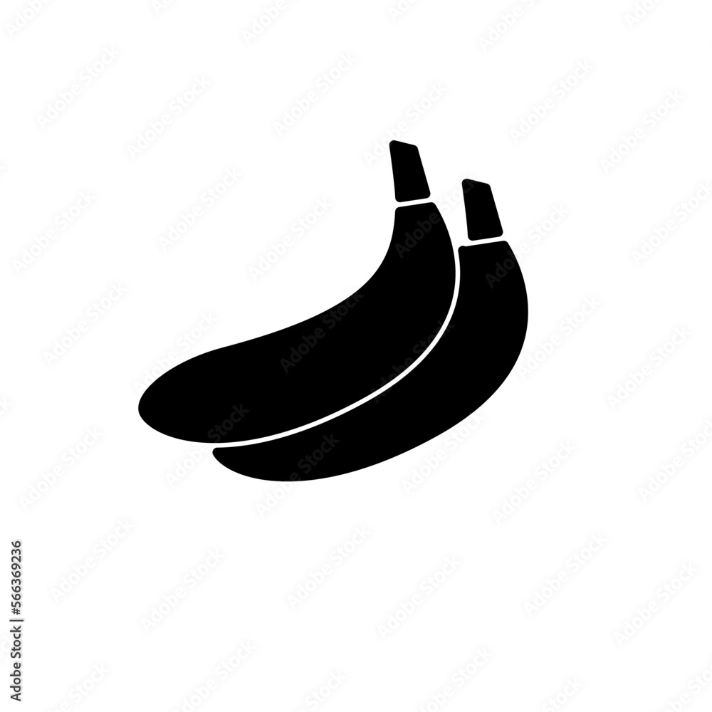 Banana fruit icon vector logo design template Banana fruit icon vector logo design template