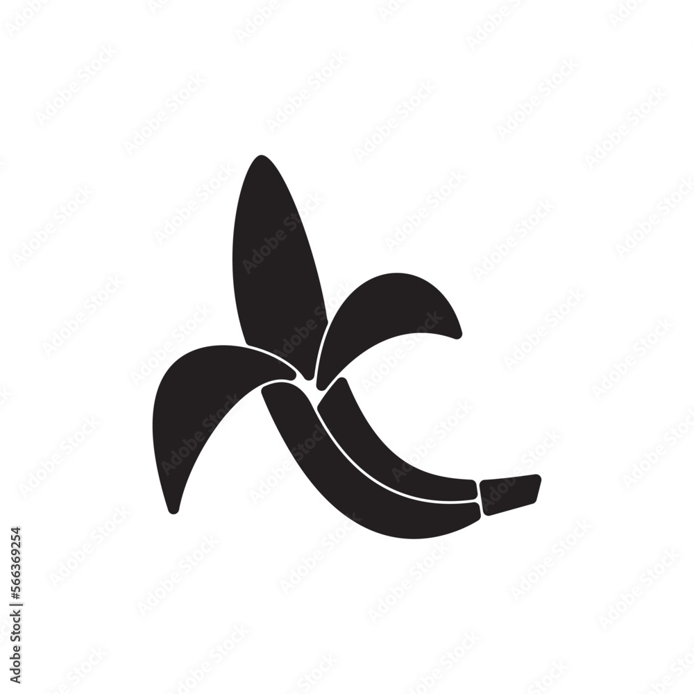Fototapeta premium Banana fruit icon vector logo design template