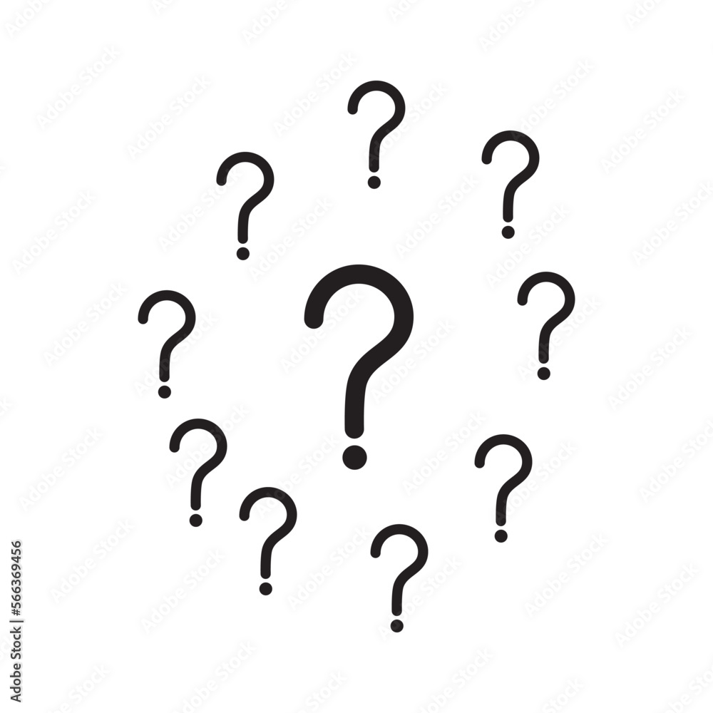 Question bubble speech icon vector logo design template Question bubble speech icon vector logo design template