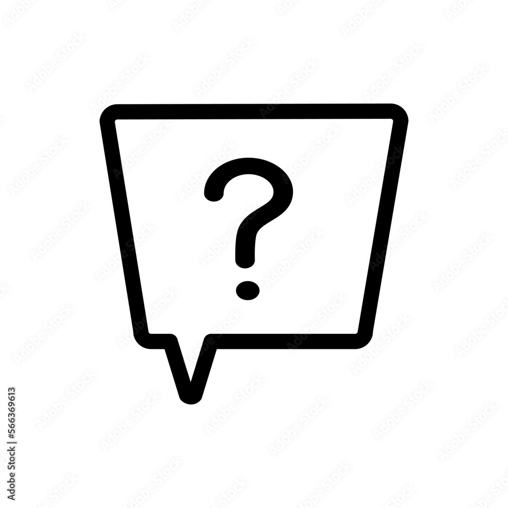 Question bubble speech icon vector logo design template Question bubble speech icon vector logo design template
