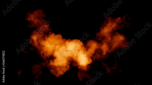 Burning fire burst infernal effect, isolated - object 3D illustration © Dancing Man