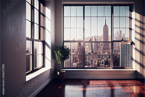 Empty apartment room with m...