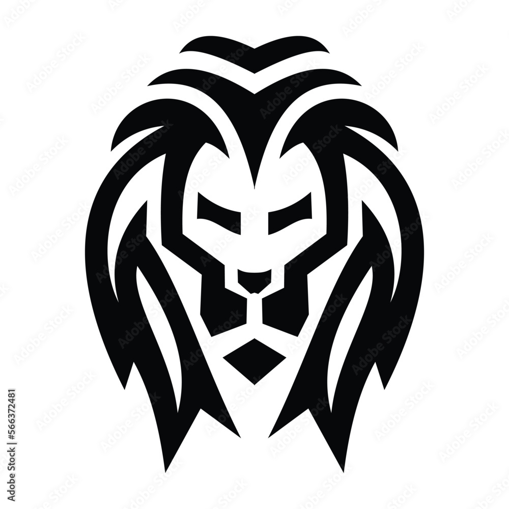 Tribal Lion logo symbol design illustration. Clean modern logo mark design. Illustration for personal or commercial business branding. Tribal Lion logo symbol design illustration. Clean modern logo mark design. Illustration for personal or commercial business branding.