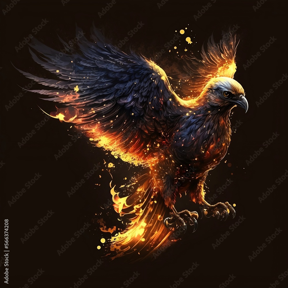 Phoenix in Flames: A Spectacular AI-Generated Image Phoenix in Flames: A Spectacular AI-Generated Image