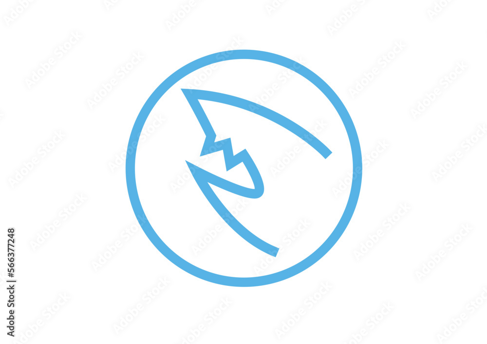 Simplistic shark logo vector design Simplistic shark logo vector design