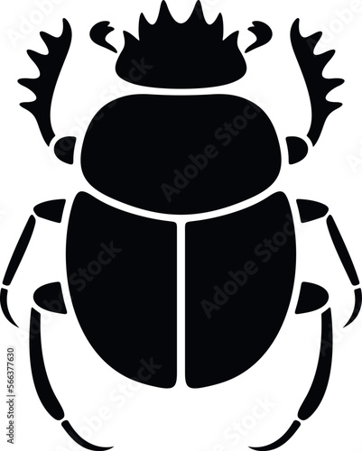Scarab beetle logo. Isolated scarab beetle on white background