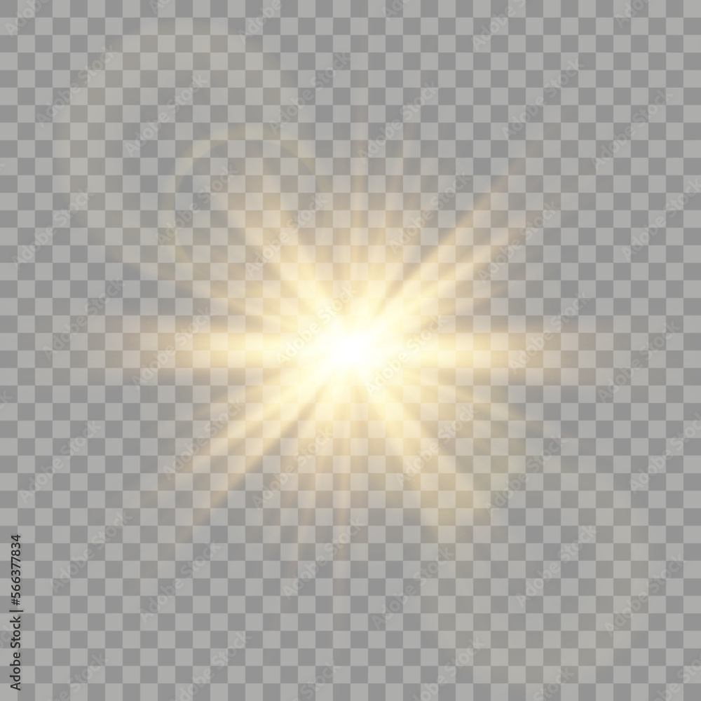Vector golden light with glare. Sun, sun rays, dawn, glare from the sun png. Gold flare png, glare from flare png.
Vector golden light with glare. Sun, sun rays, dawn, glare from the sun png. Gold flare png, glare from flare png.
