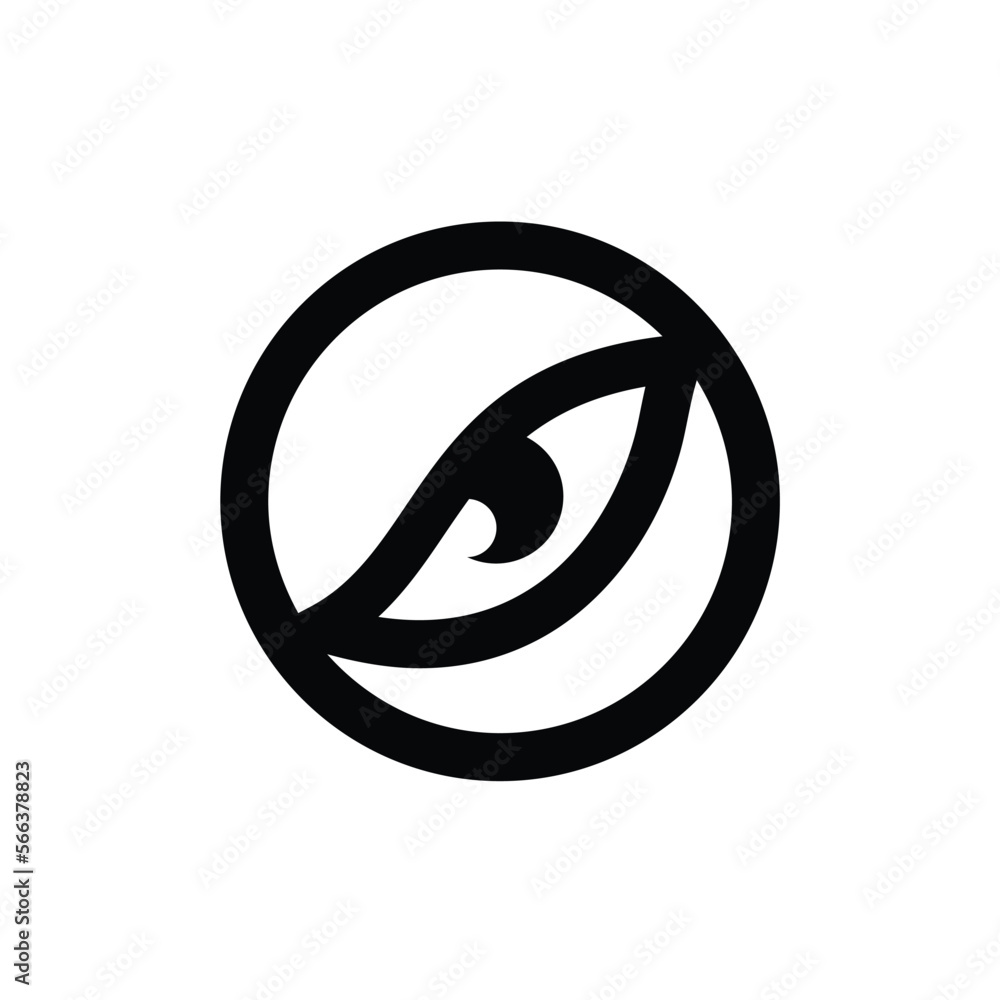 Eagle falcon bird eye in the circle shape logo design Eagle falcon bird eye in the circle shape logo design