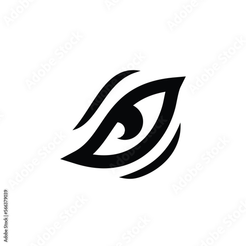 Eagle falcon eye simple minimalist logo