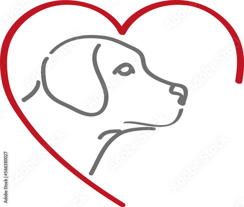 Hund und Herz, Hund, Hunde und Hundepflege Logo, Hintergrund, Dog Logo