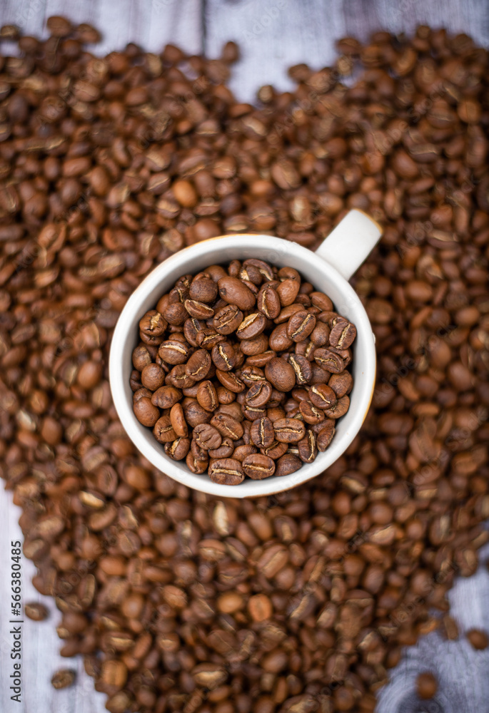 coffee beans in a cup coffee beans in a cup