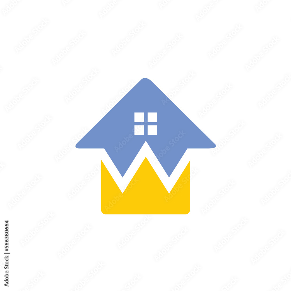 House with crown wealth apartment logo design