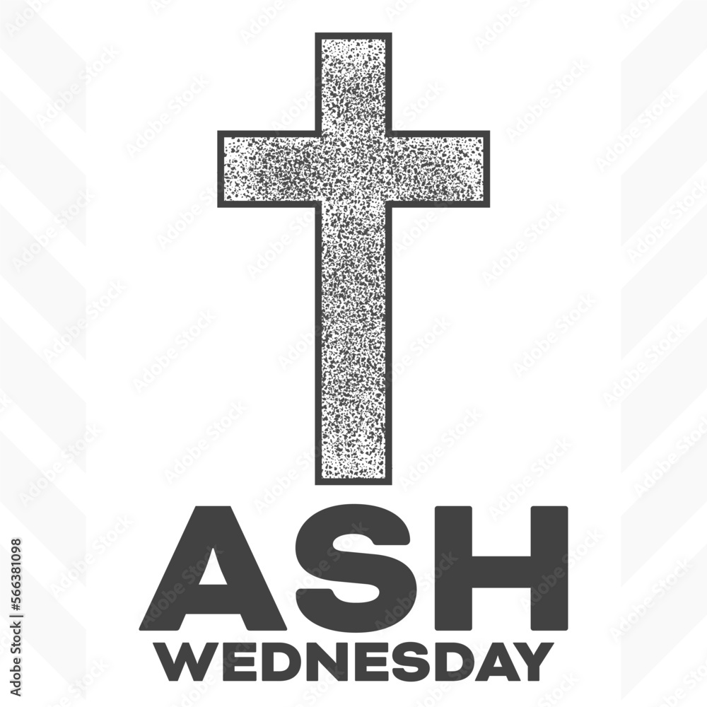 Ash Wednesday. Vector illustration. Holiday poster.