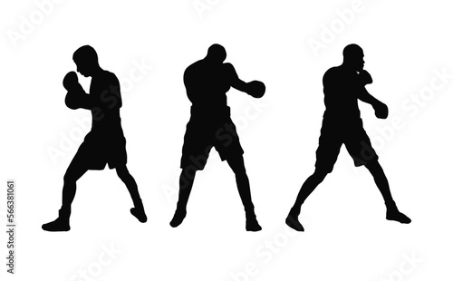  boxer silhouette - vector illustration