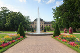 Orangery and fountain at park Residence Garden (Schlossgarten) in Fulda, Germany