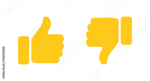 Thumb up and thumb down