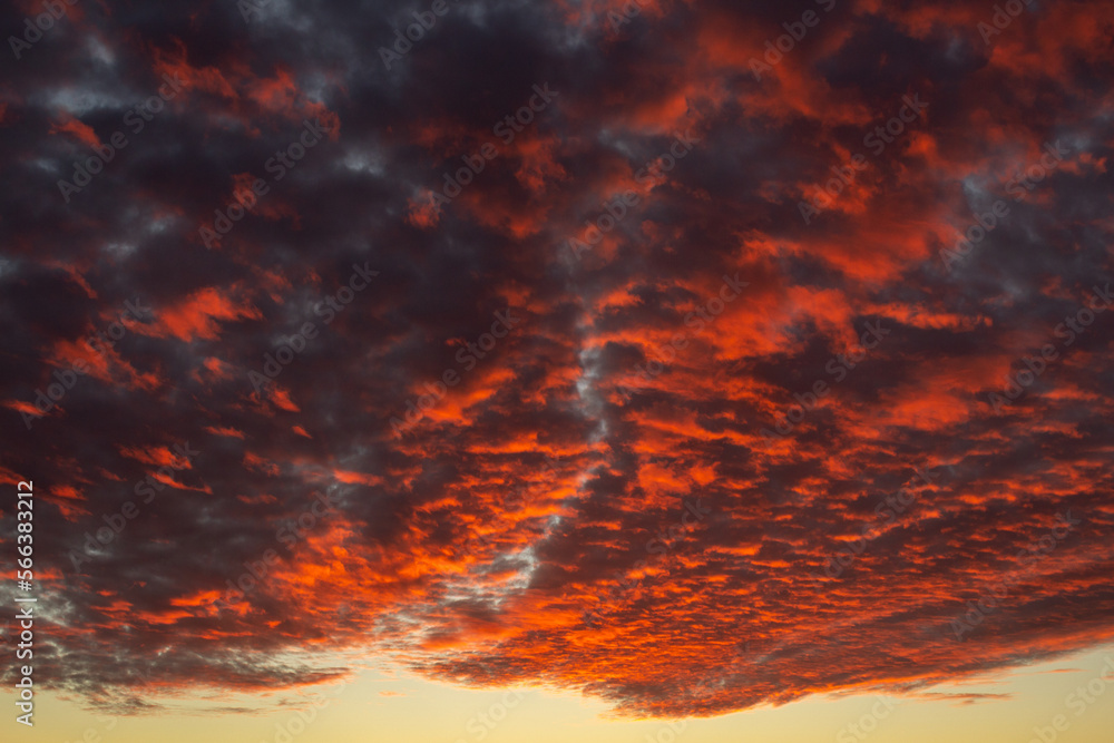 colorful sunset with clouds
