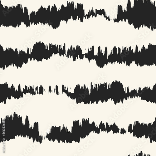 Ink Brushstrokes Textured Striped Pattern