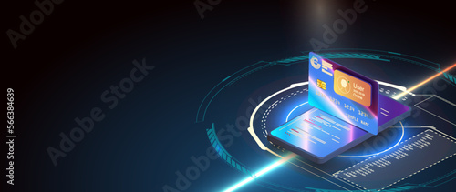 Buy by card, online payment app for smartphone and bank cards mockup vector illustration set Online in-app purchases, Online devices upload, download information, data in database on cloud services.