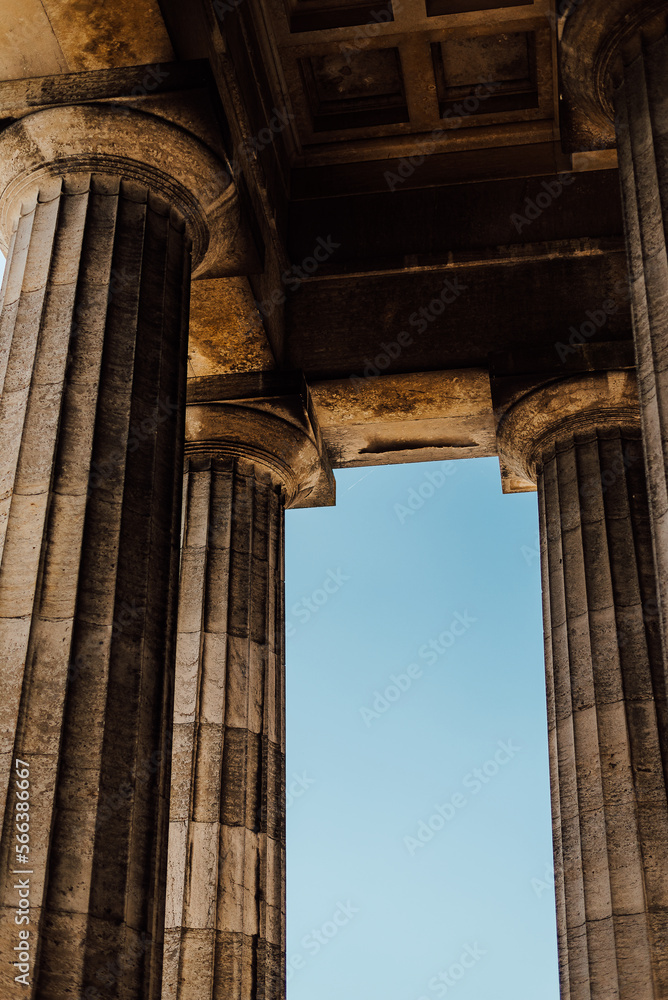 Ancient Ruins with Blue Sky Background Ancient Ruins with Blue Sky Background