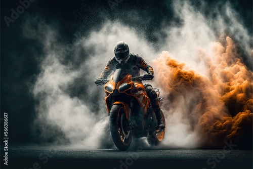 motocross rider on a motorcycle © Martin